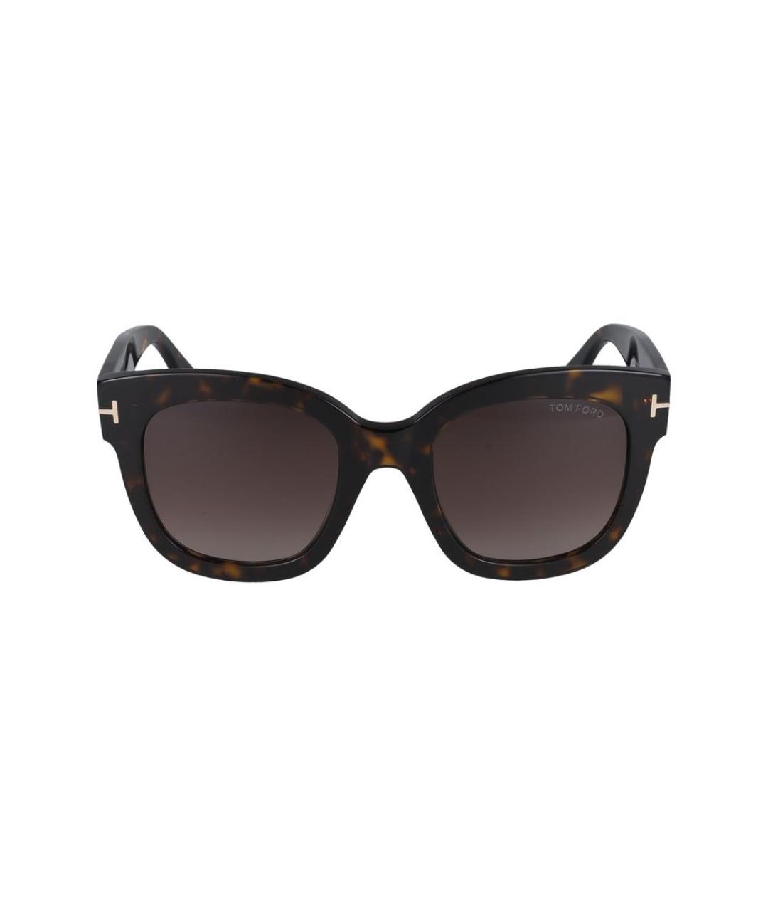 TOM FORD Коричневые пластиковые солнцезащитные очки, фото 2