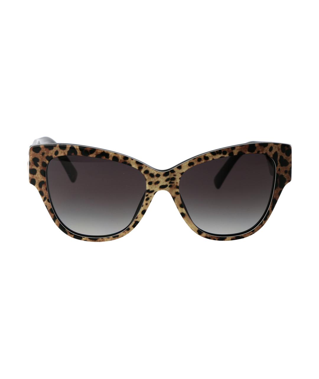 DOLCE&GABBANA Коричневые пластиковые солнцезащитные очки, фото 2