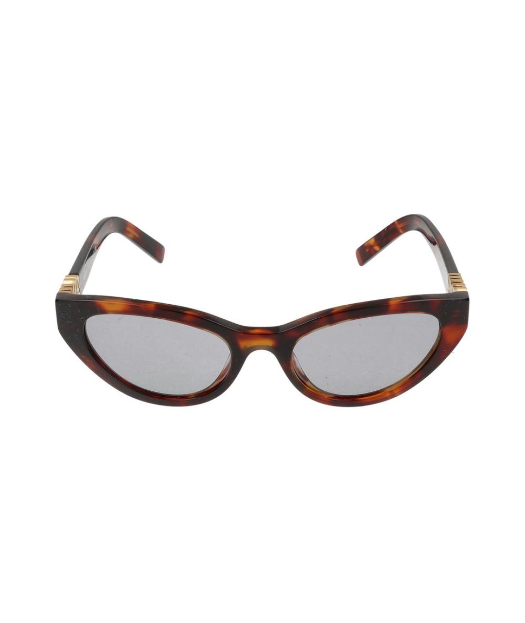 MIU MIU Коричневые пластиковые солнцезащитные очки, фото 2