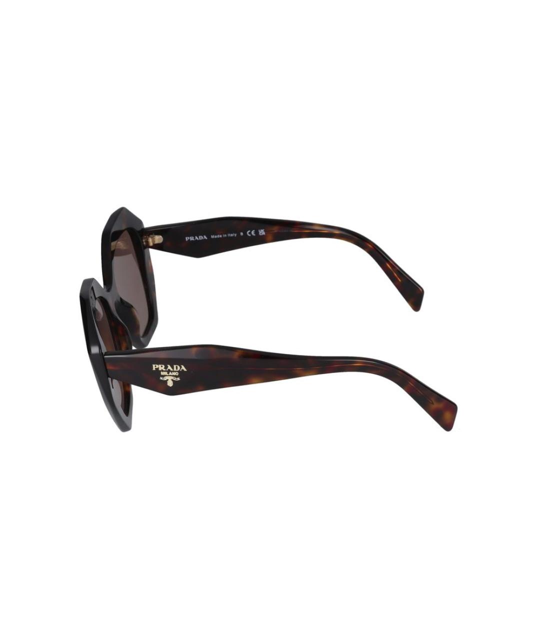 PRADA Коричневые солнцезащитные очки, фото 3