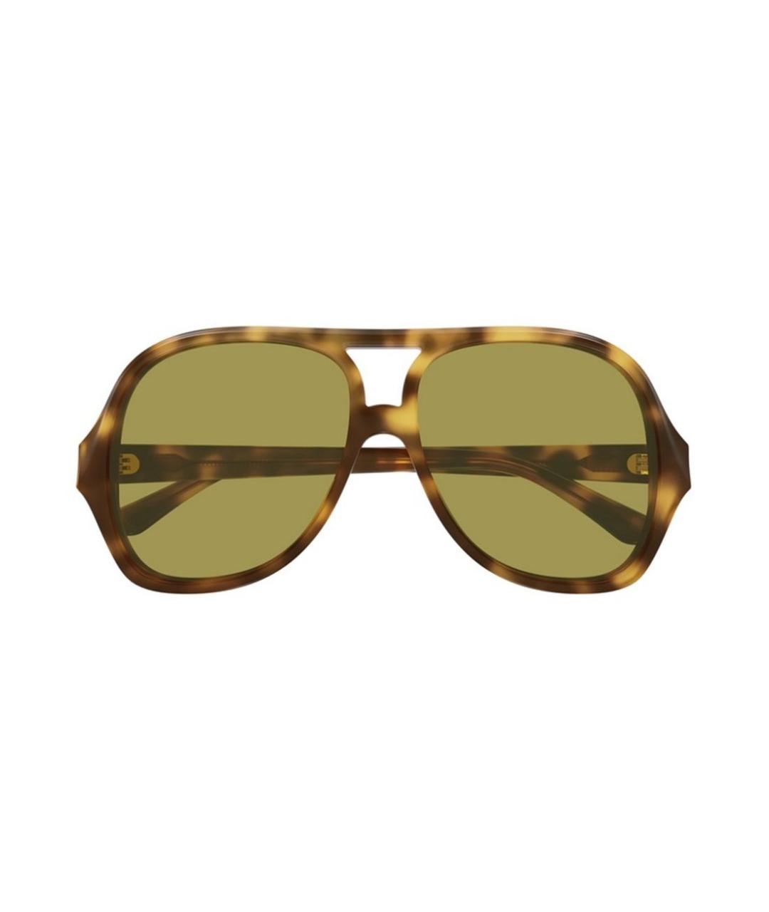 CHLOE Коричневые пластиковые солнцезащитные очки, фото 2