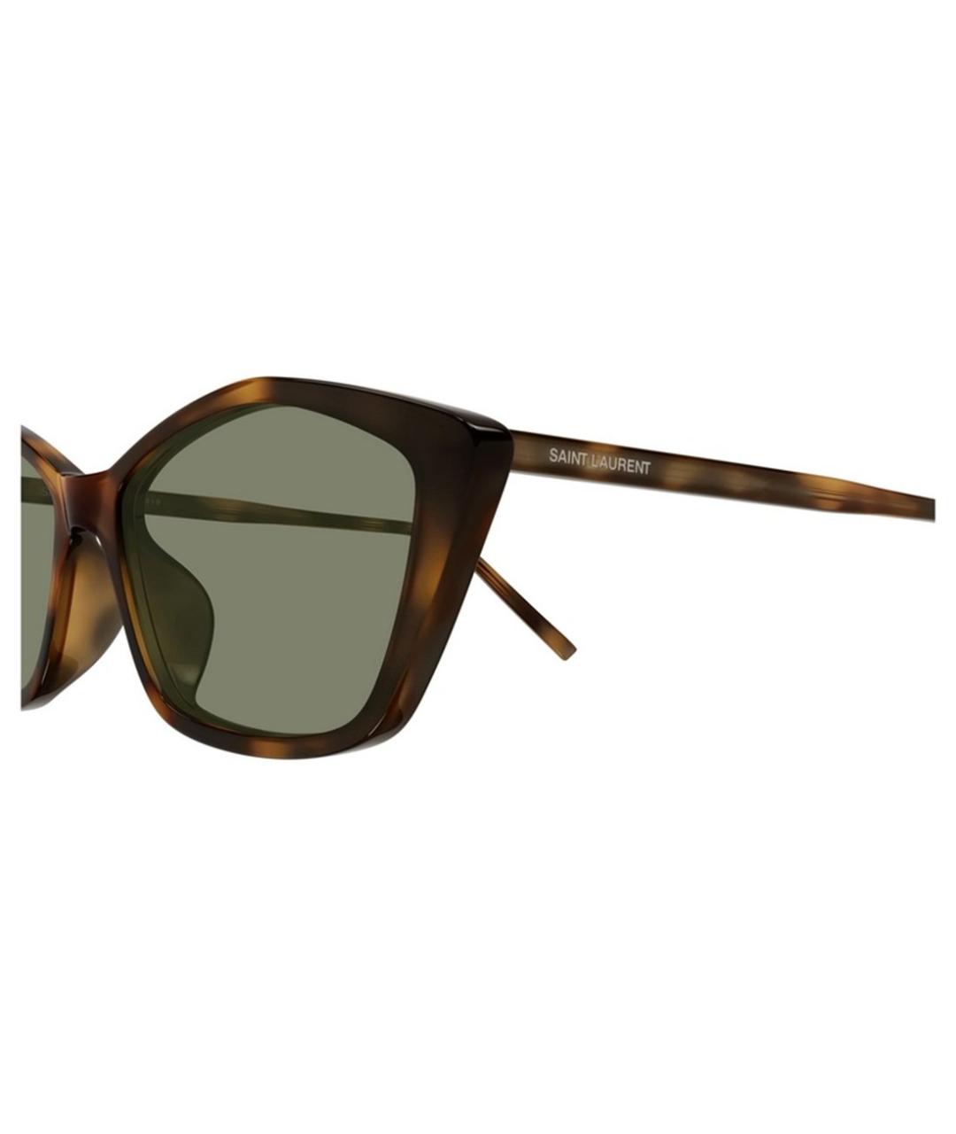 SAINT LAURENT Коричневые солнцезащитные очки, фото 4