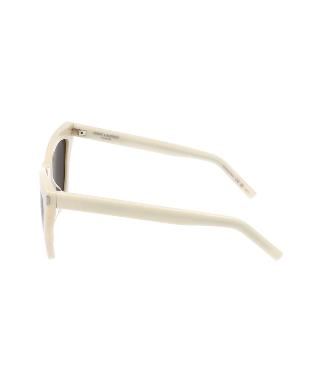 SAINT LAURENT Белые солнцезащитные очки, фото 3