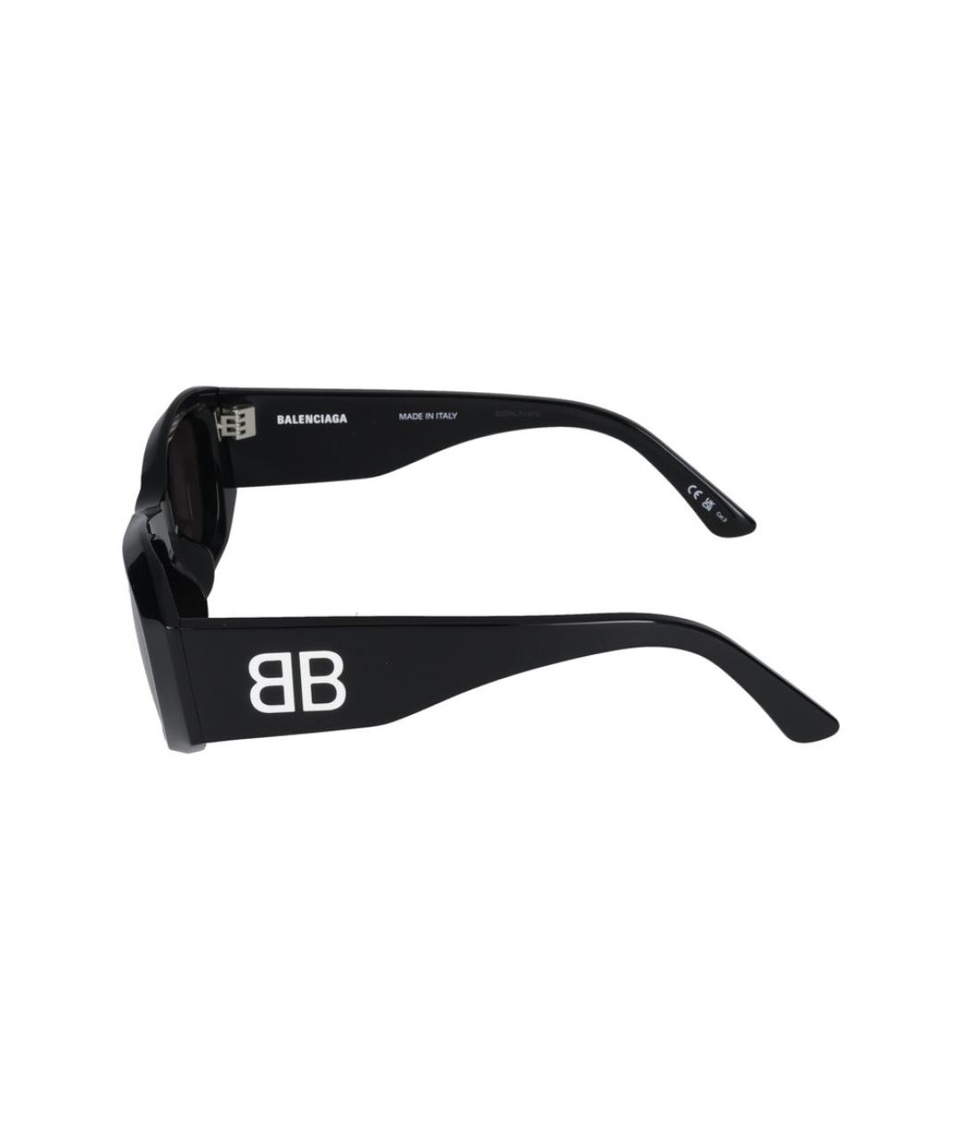 BALENCIAGA Черные пластиковые солнцезащитные очки, фото 3