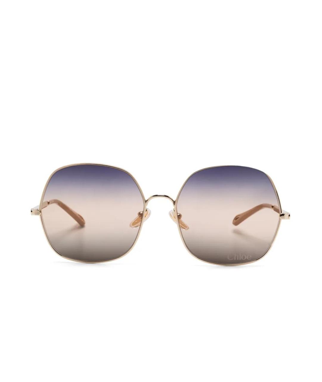 CHLOE Фиолетовые металлические солнцезащитные очки, фото 2