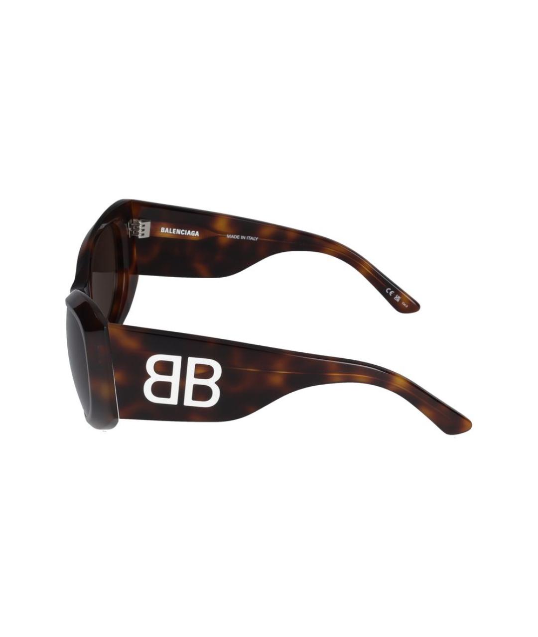 BALENCIAGA Коричневые солнцезащитные очки, фото 3