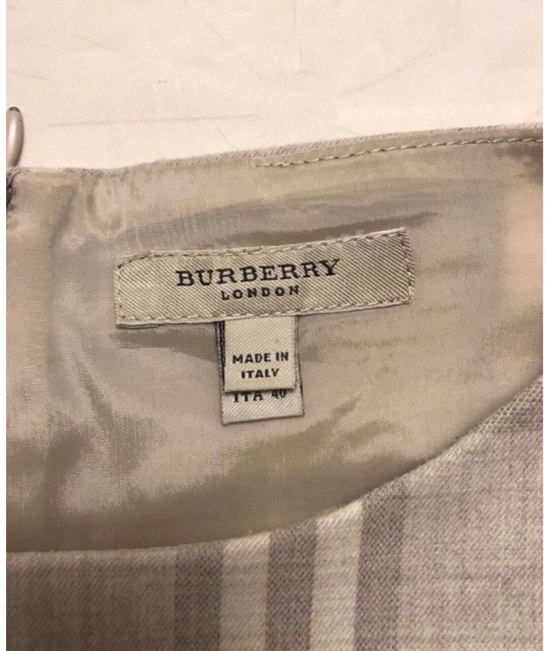 BURBERRY Бежевое шерстяное платье, фото 4