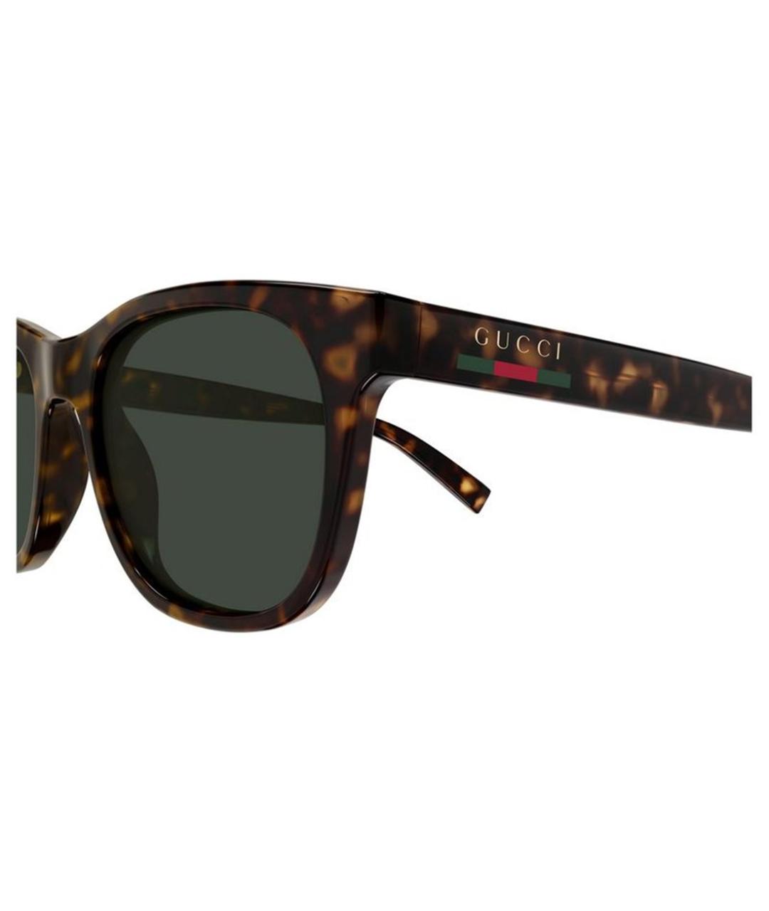 GUCCI Коричневые пластиковые солнцезащитные очки, фото 5