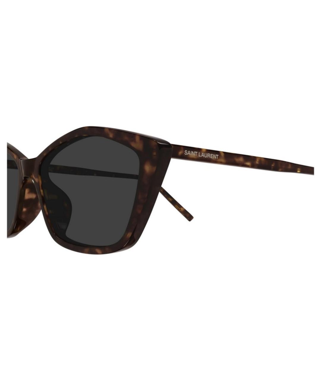 SAINT LAURENT Коричневые солнцезащитные очки, фото 3