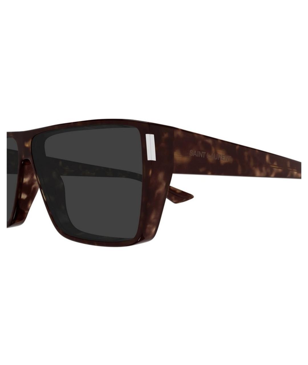 SAINT LAURENT Коричневые солнцезащитные очки, фото 3