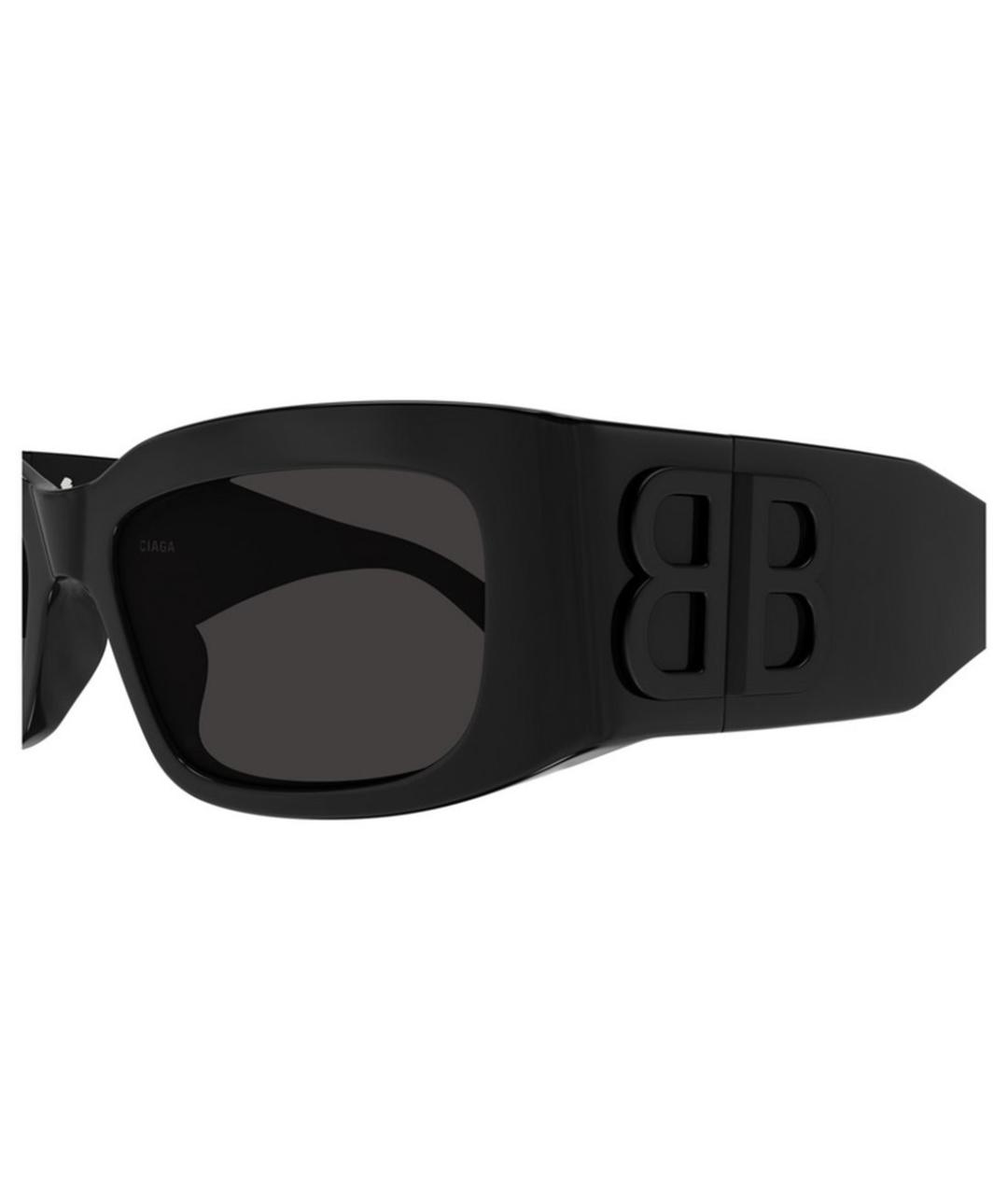 BALENCIAGA Черные пластиковые солнцезащитные очки, фото 3