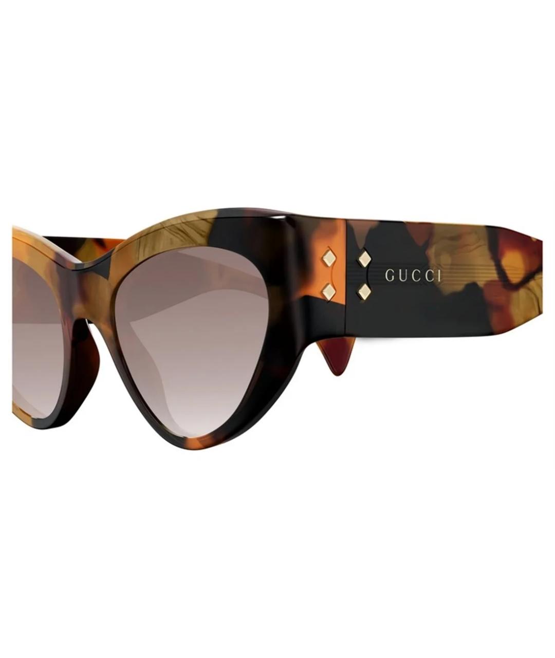 GUCCI Коричневые солнцезащитные очки, фото 5