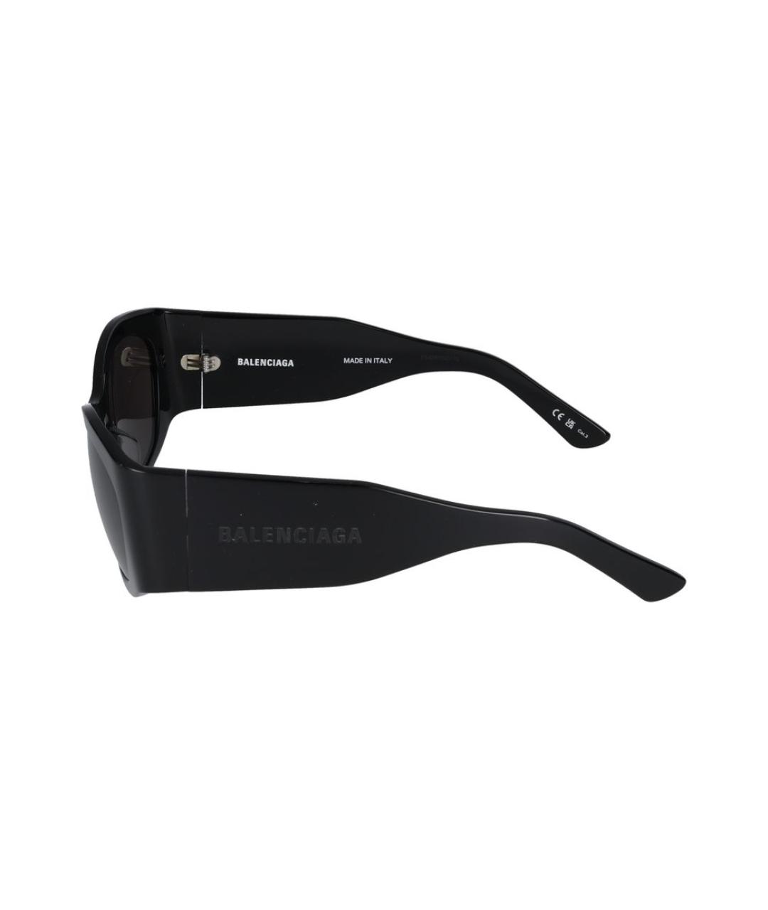 BALENCIAGA Черные пластиковые солнцезащитные очки, фото 3