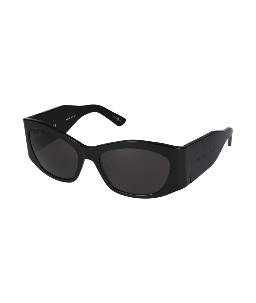 BALENCIAGA Черные пластиковые солнцезащитные очки, фото 1