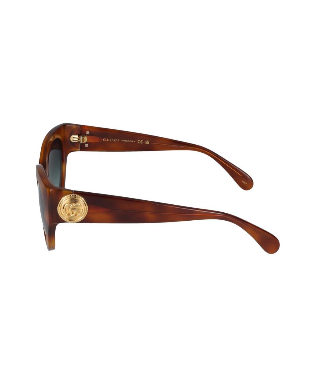 GUCCI Коричневые солнцезащитные очки, фото 5