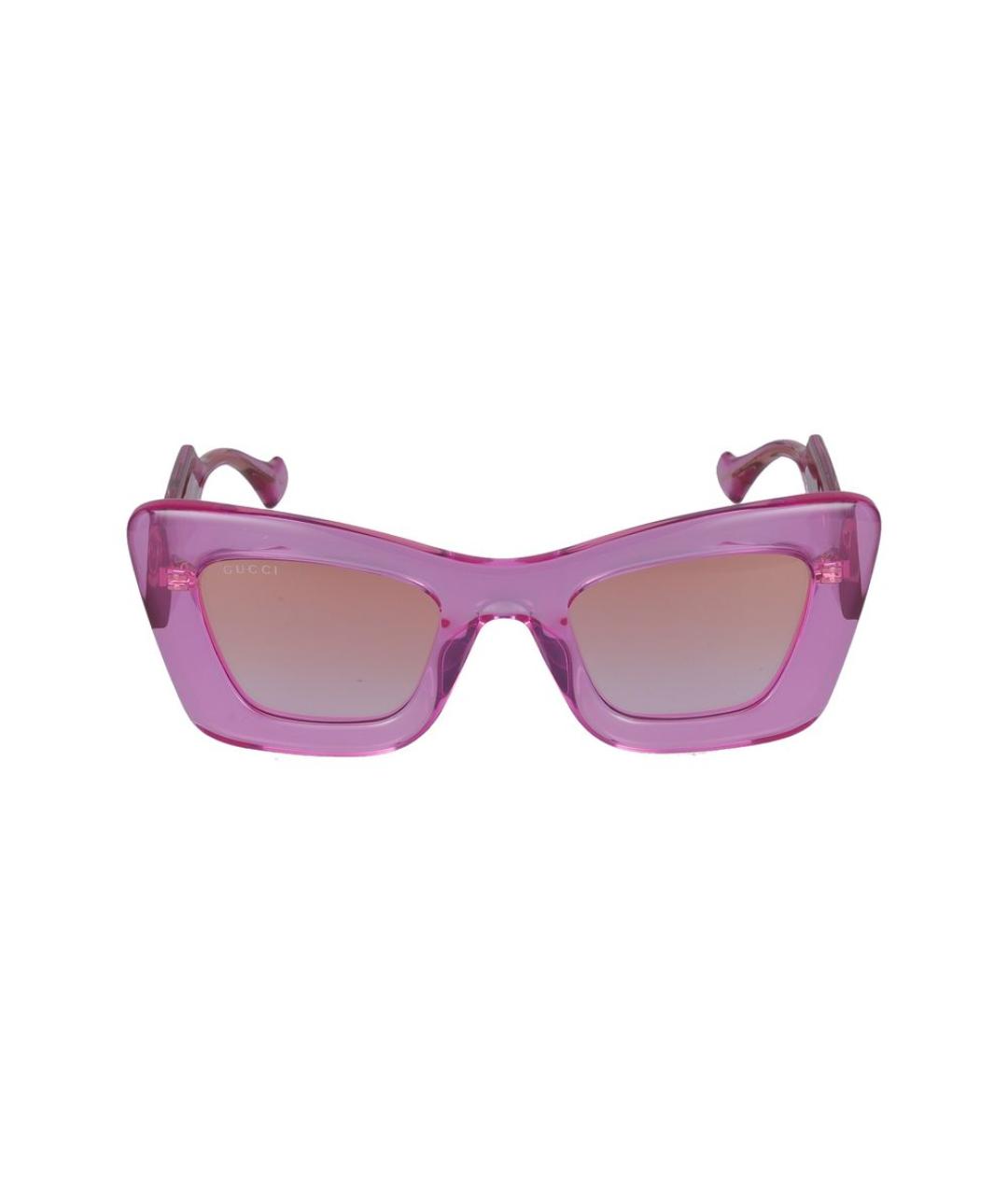 GUCCI Розовые пластиковые солнцезащитные очки, фото 2
