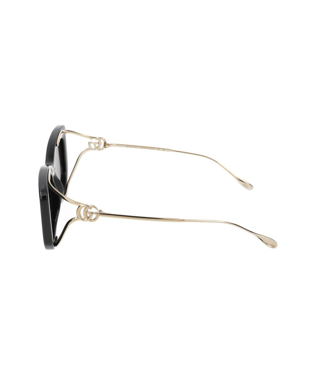 GUCCI Черные металлические солнцезащитные очки, фото 3