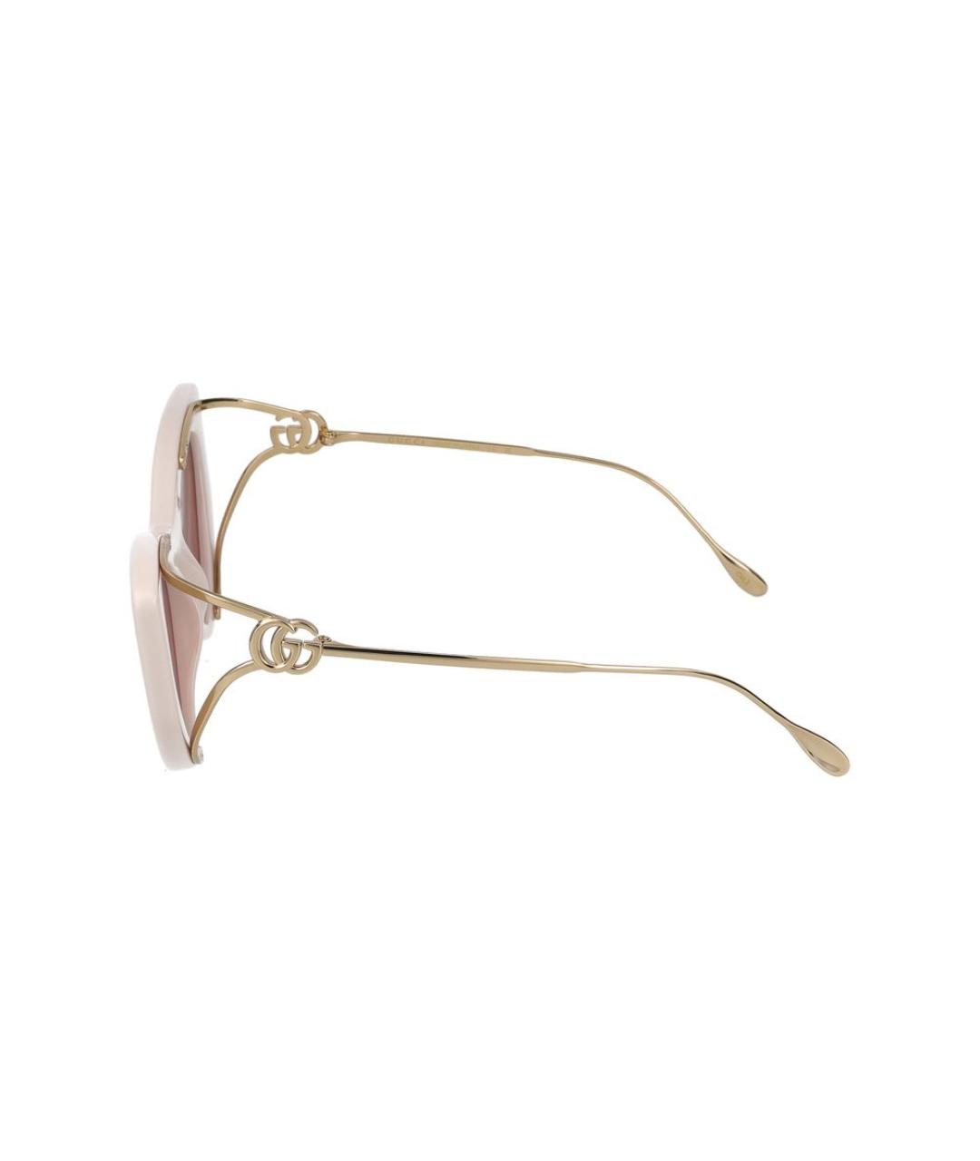 GUCCI Белые пластиковые солнцезащитные очки, фото 3