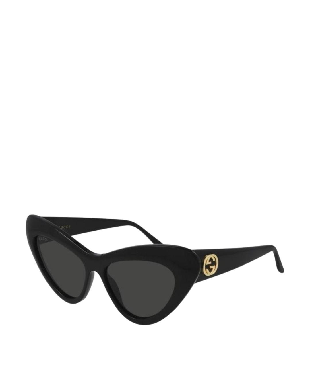 GUCCI Черные пластиковые солнцезащитные очки, фото 1