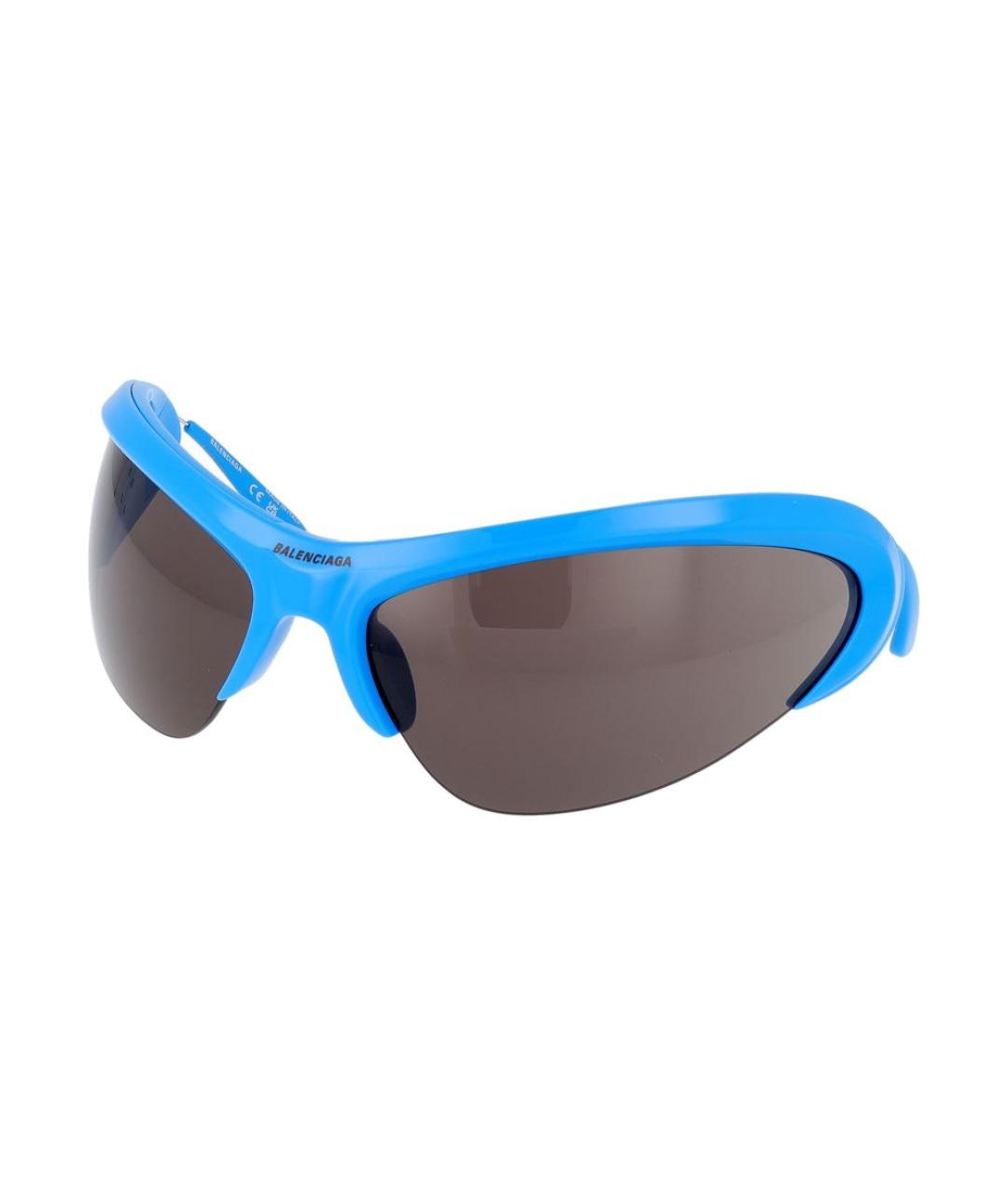 BALENCIAGA Синие пластиковые солнцезащитные очки, фото 1