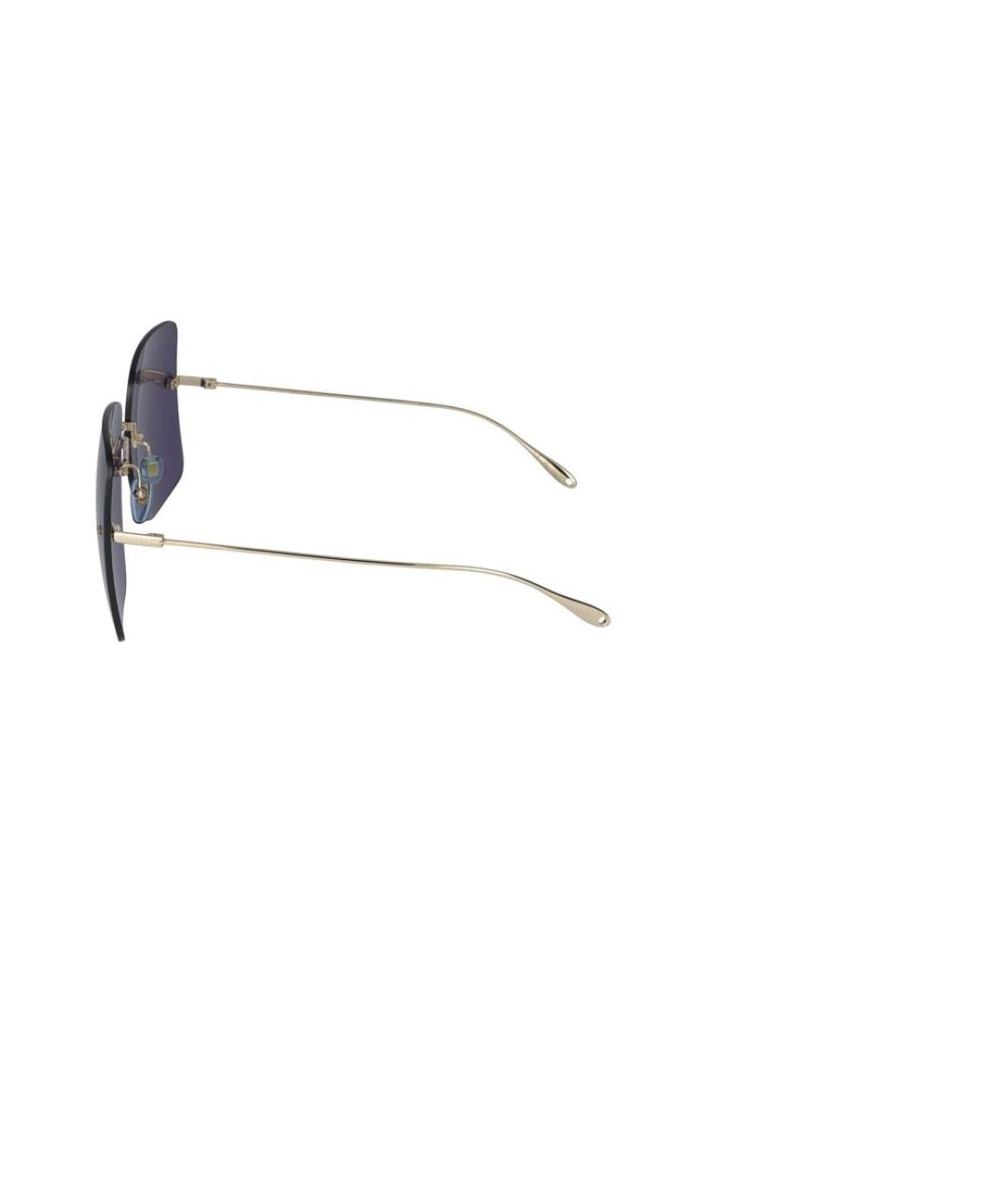 GUCCI Золотые металлические солнцезащитные очки, фото 5