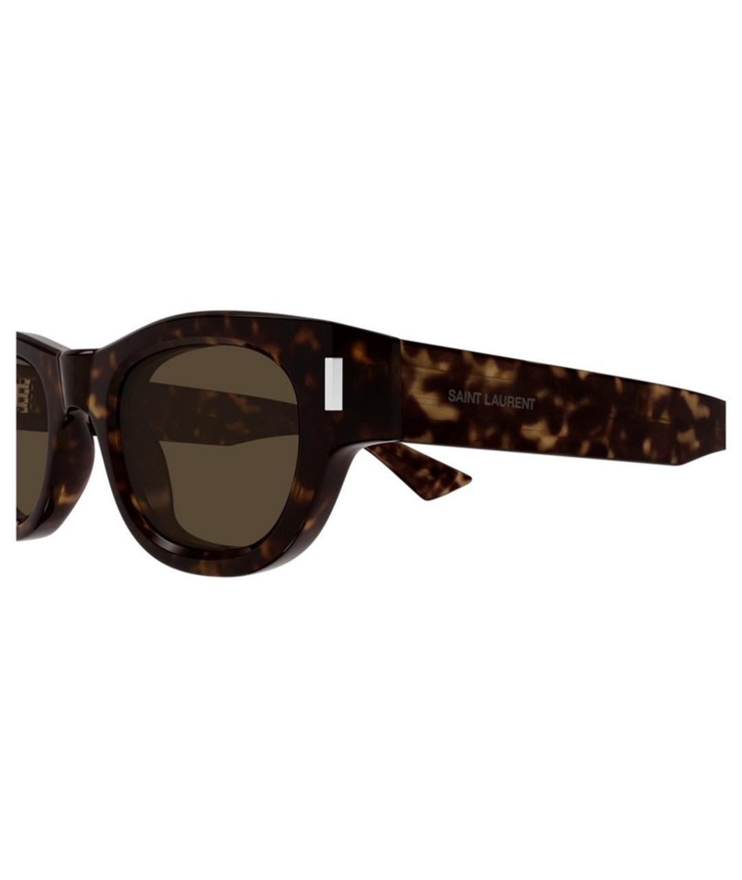 SAINT LAURENT Коричневые солнцезащитные очки, фото 3