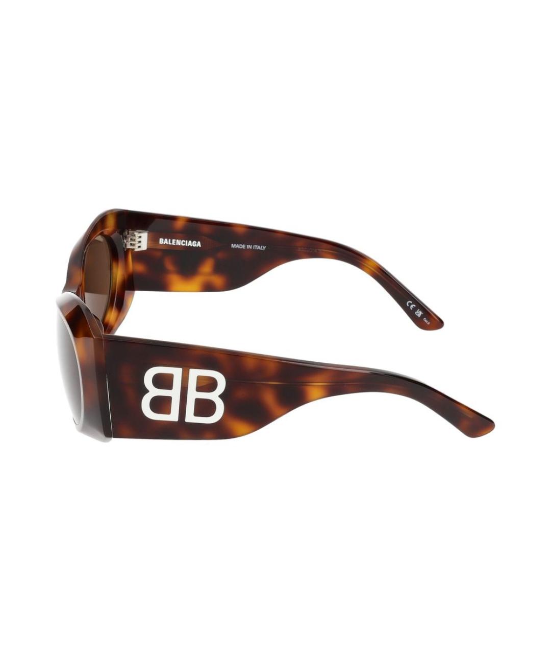 BALENCIAGA Коричневые солнцезащитные очки, фото 3