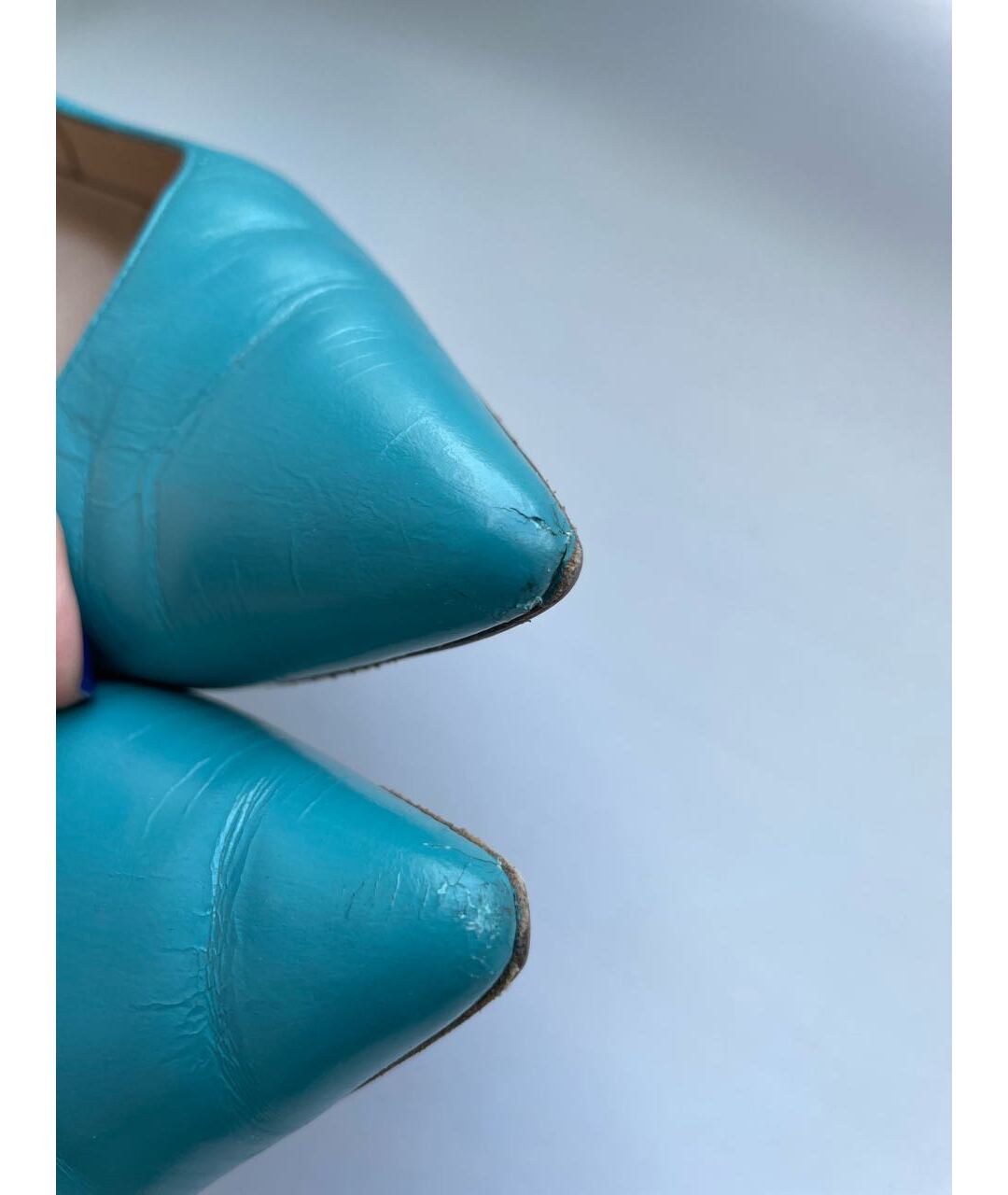 MANOLO BLAHNIK Голубые кожаные туфли, фото 7
