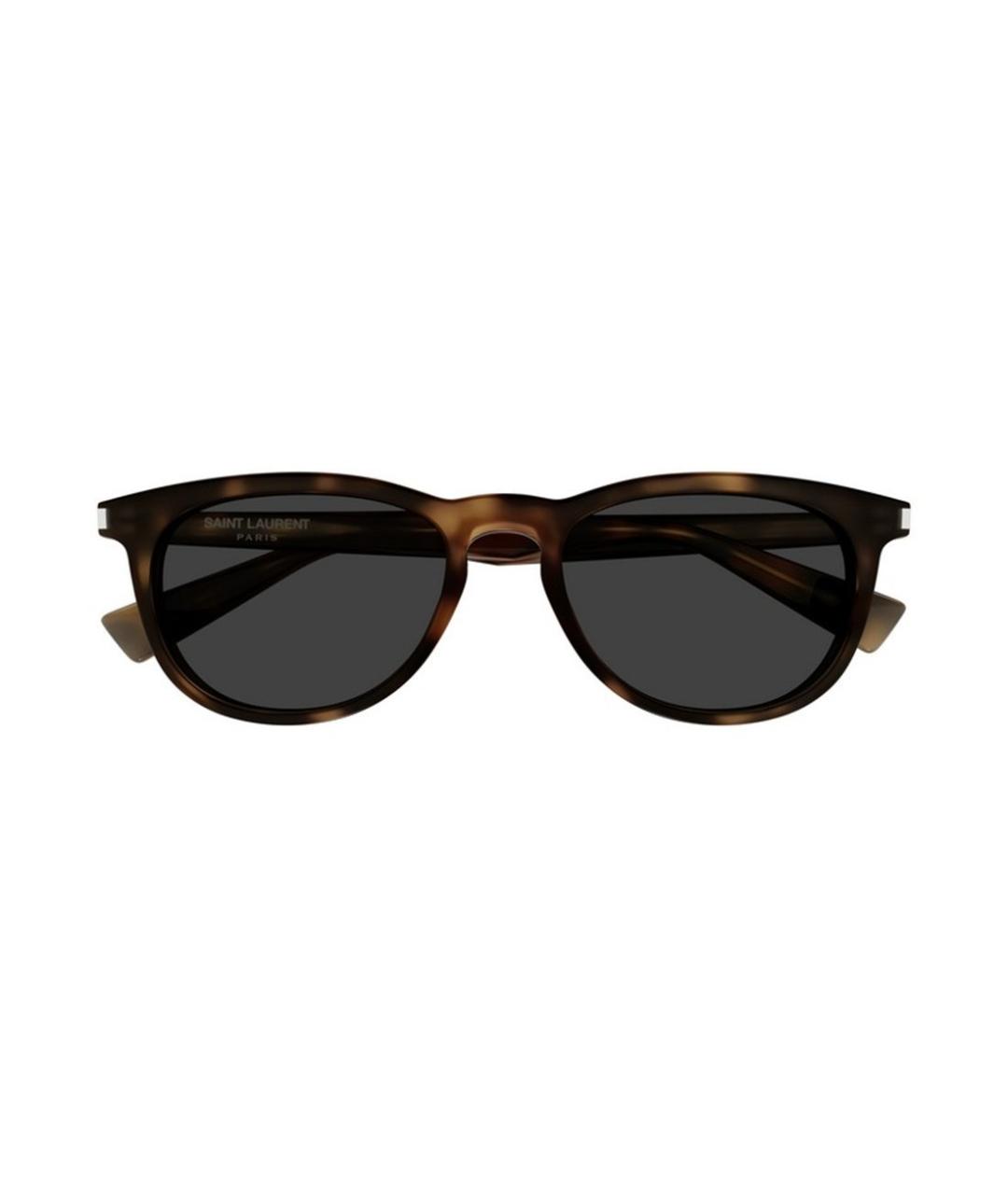 SAINT LAURENT Коричневые солнцезащитные очки, фото 4