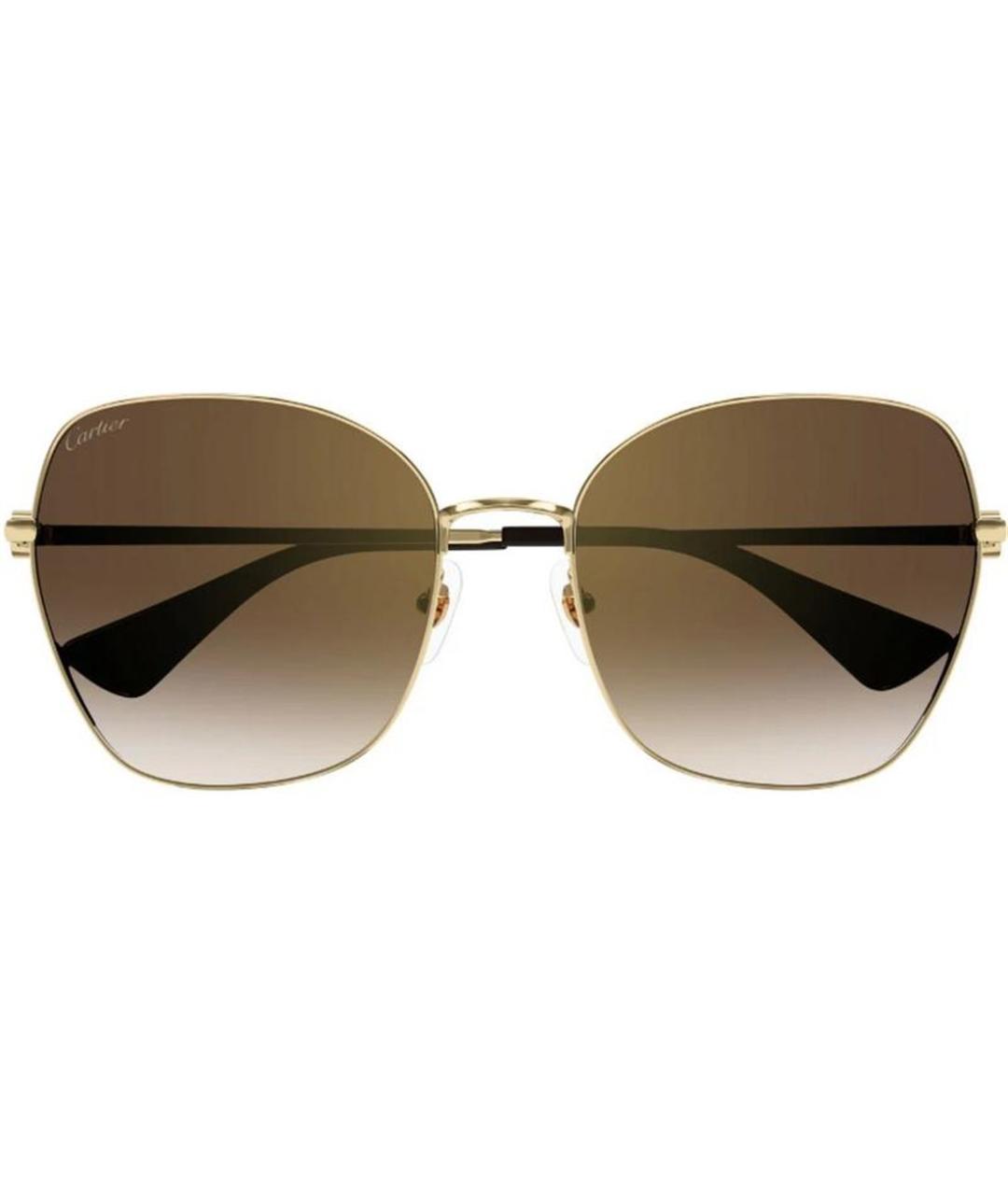 CARTIER Золотые металлические солнцезащитные очки, фото 3