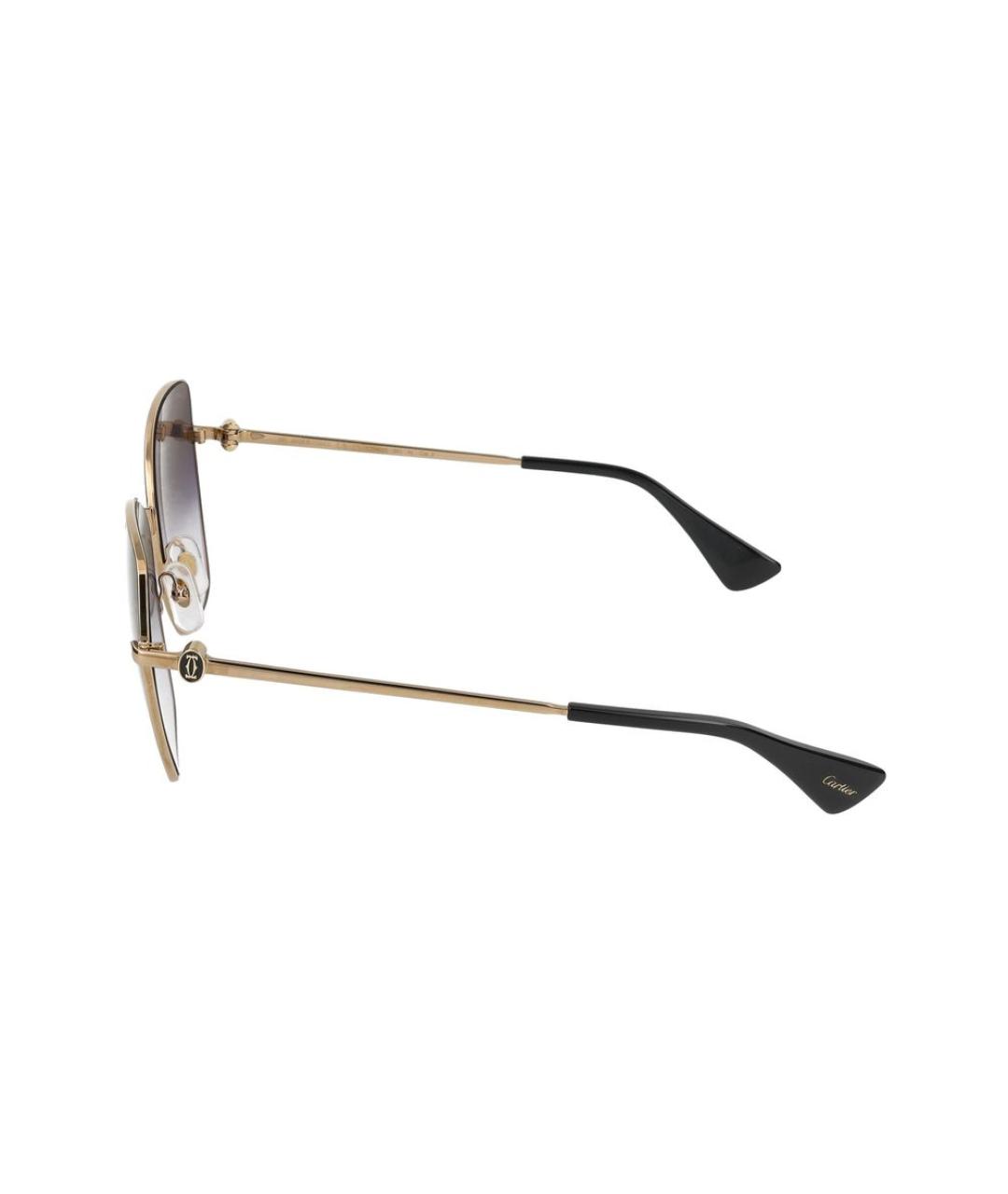 CARTIER Золотые металлические солнцезащитные очки, фото 4