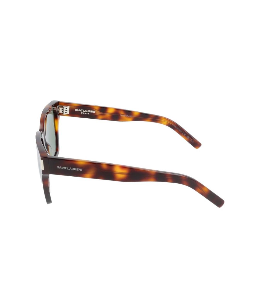 SAINT LAURENT Коричневые солнцезащитные очки, фото 5