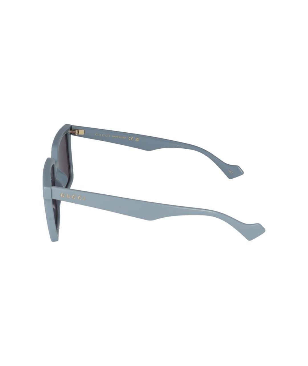 GUCCI Голубые пластиковые солнцезащитные очки, фото 3