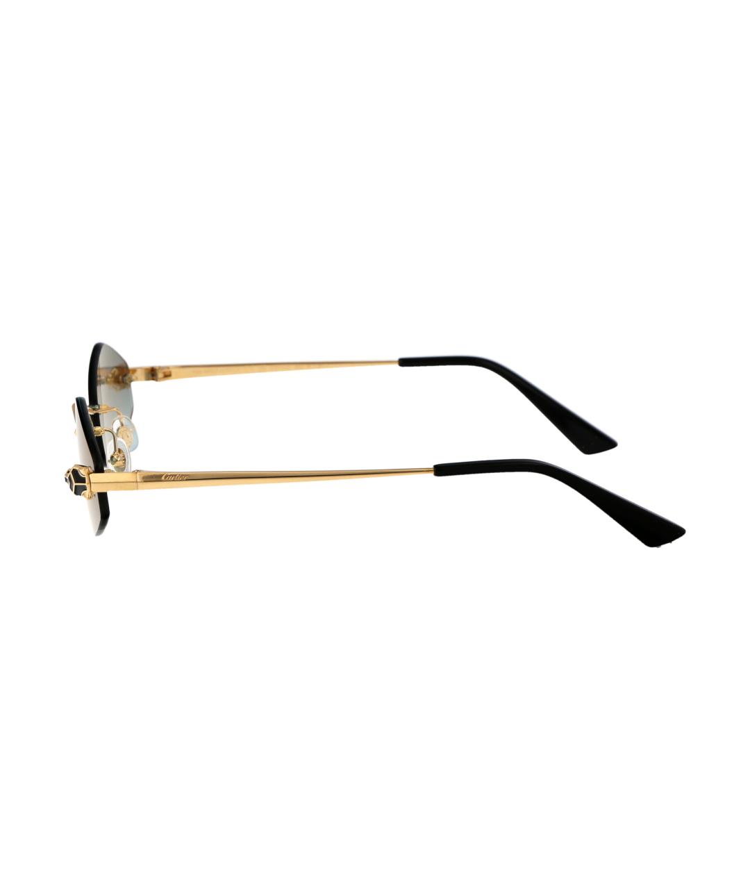 CARTIER Золотые металлические солнцезащитные очки, фото 5
