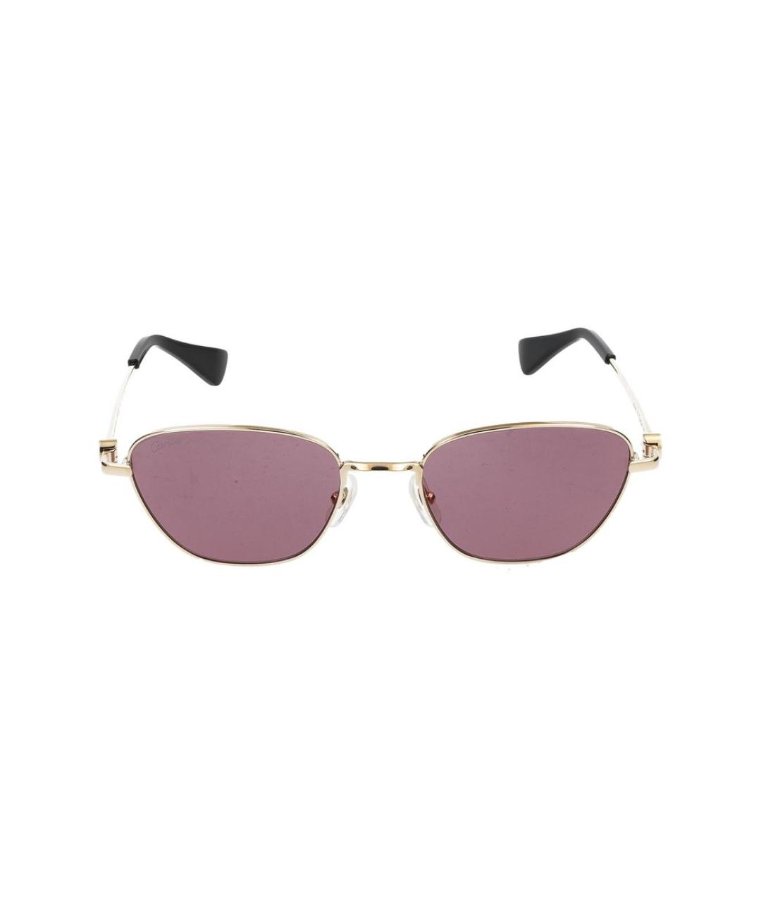 CARTIER Золотые металлические солнцезащитные очки, фото 2