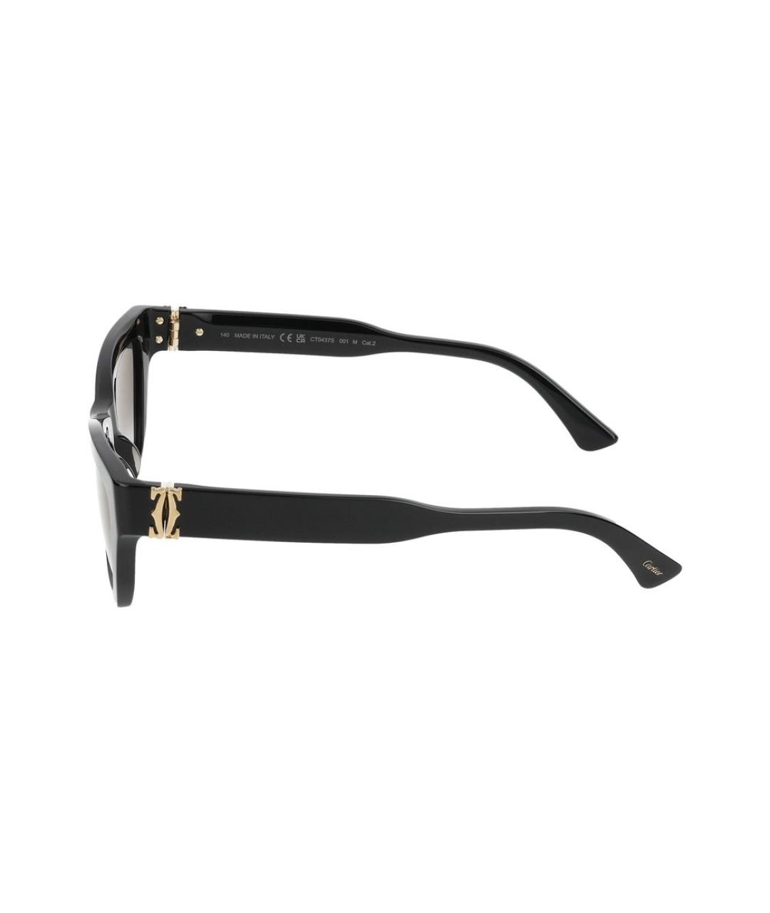 CARTIER Черные пластиковые солнцезащитные очки, фото 3