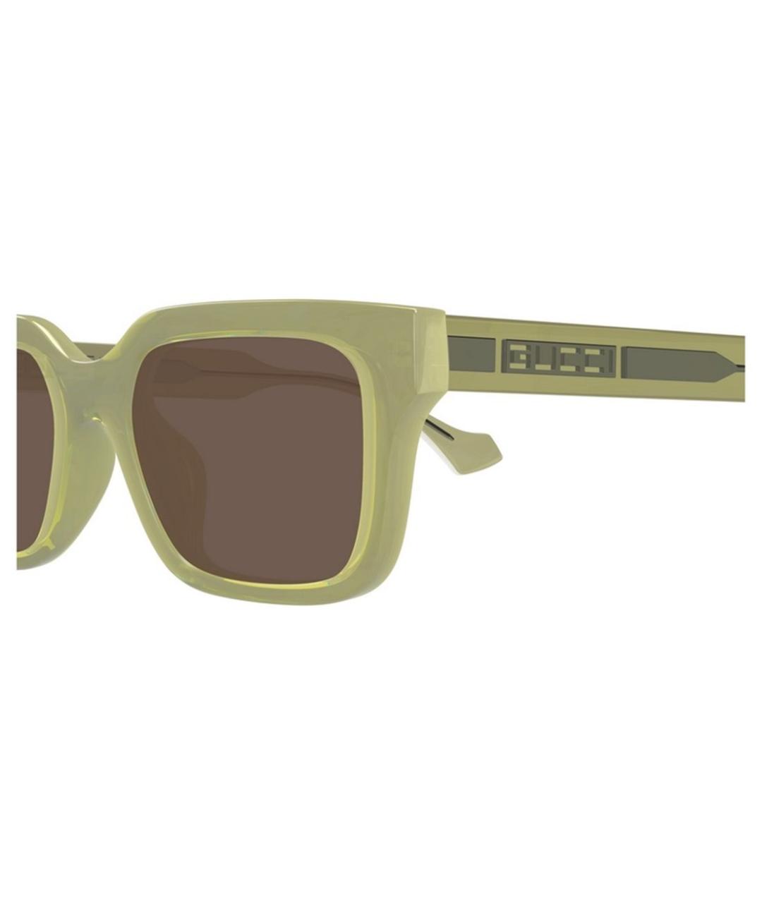 GUCCI Зеленые пластиковые солнцезащитные очки, фото 3