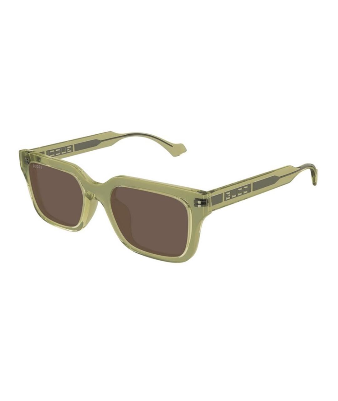 GUCCI Зеленые пластиковые солнцезащитные очки, фото 1