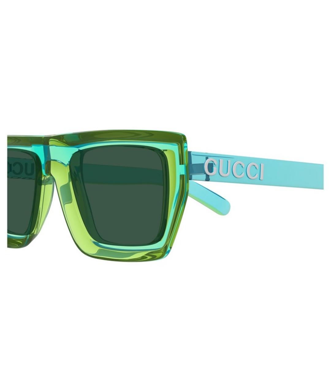 GUCCI Зеленые пластиковые солнцезащитные очки, фото 3