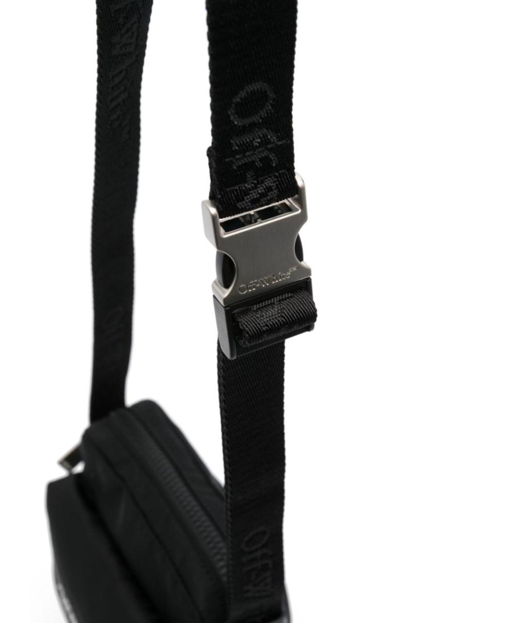 OFF-WHITE Черная синтетическая сумка на плечо, фото 4