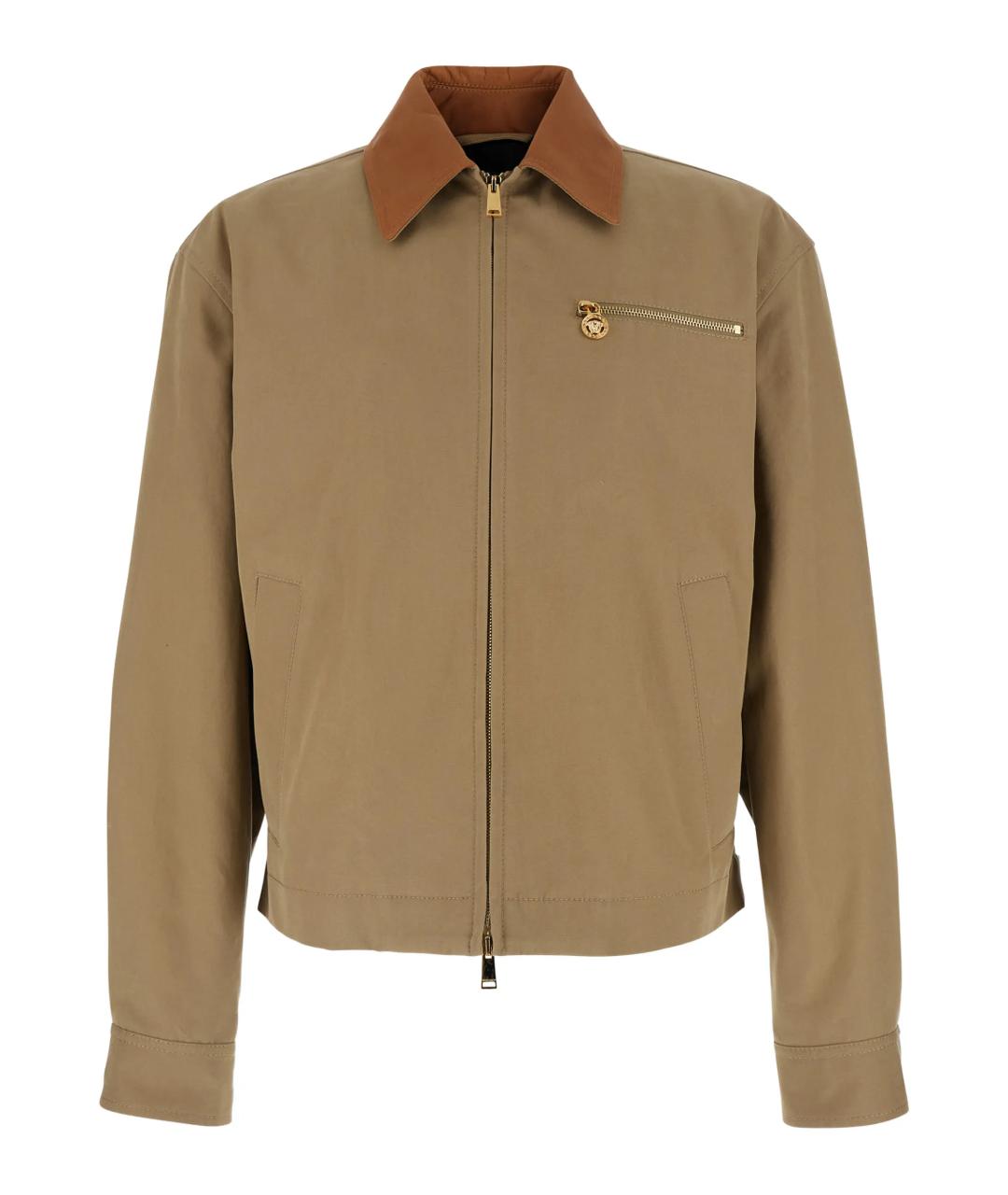 VERSACE Бежевая хлопковая куртка, фото 1