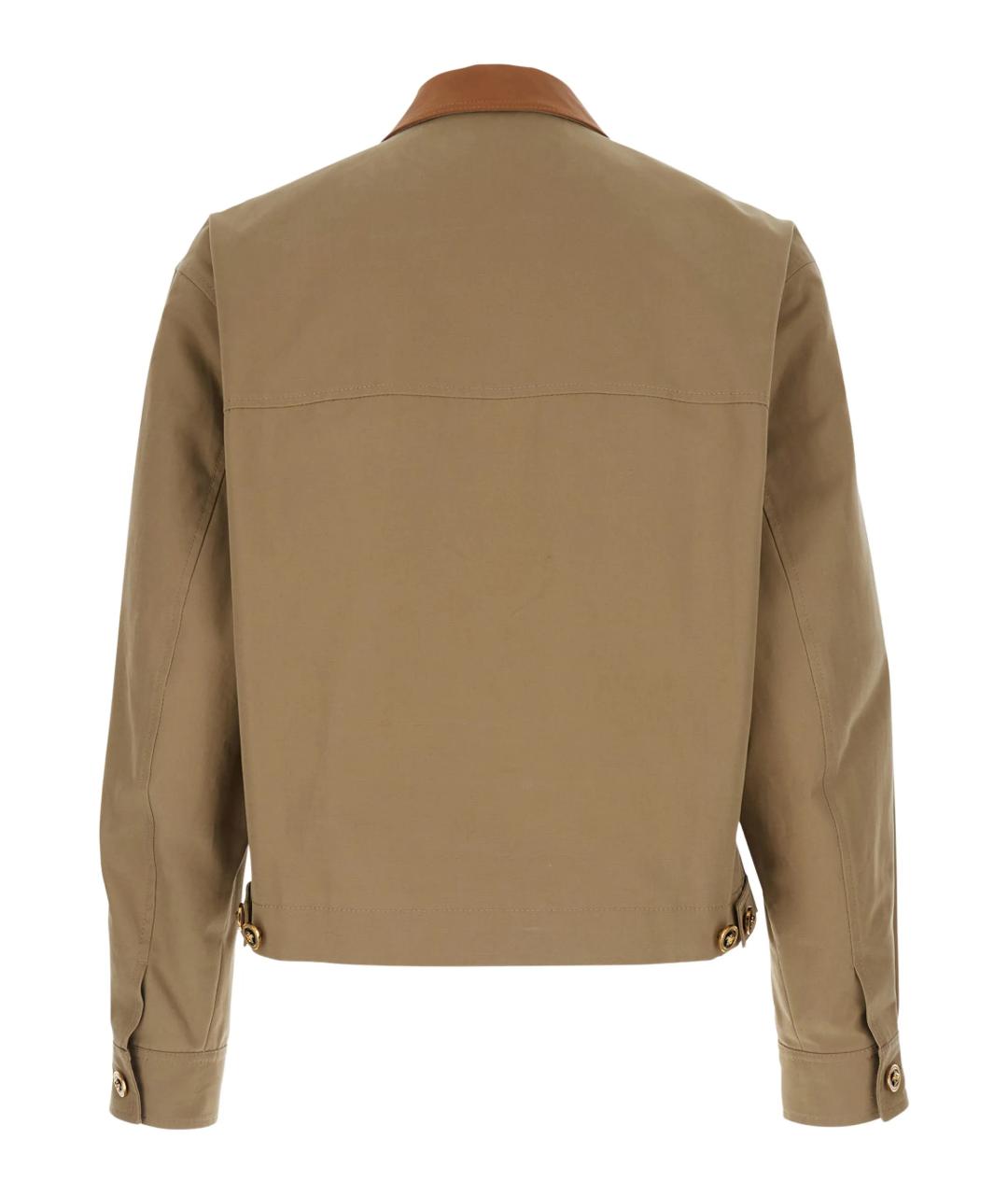 VERSACE Бежевая хлопковая куртка, фото 4