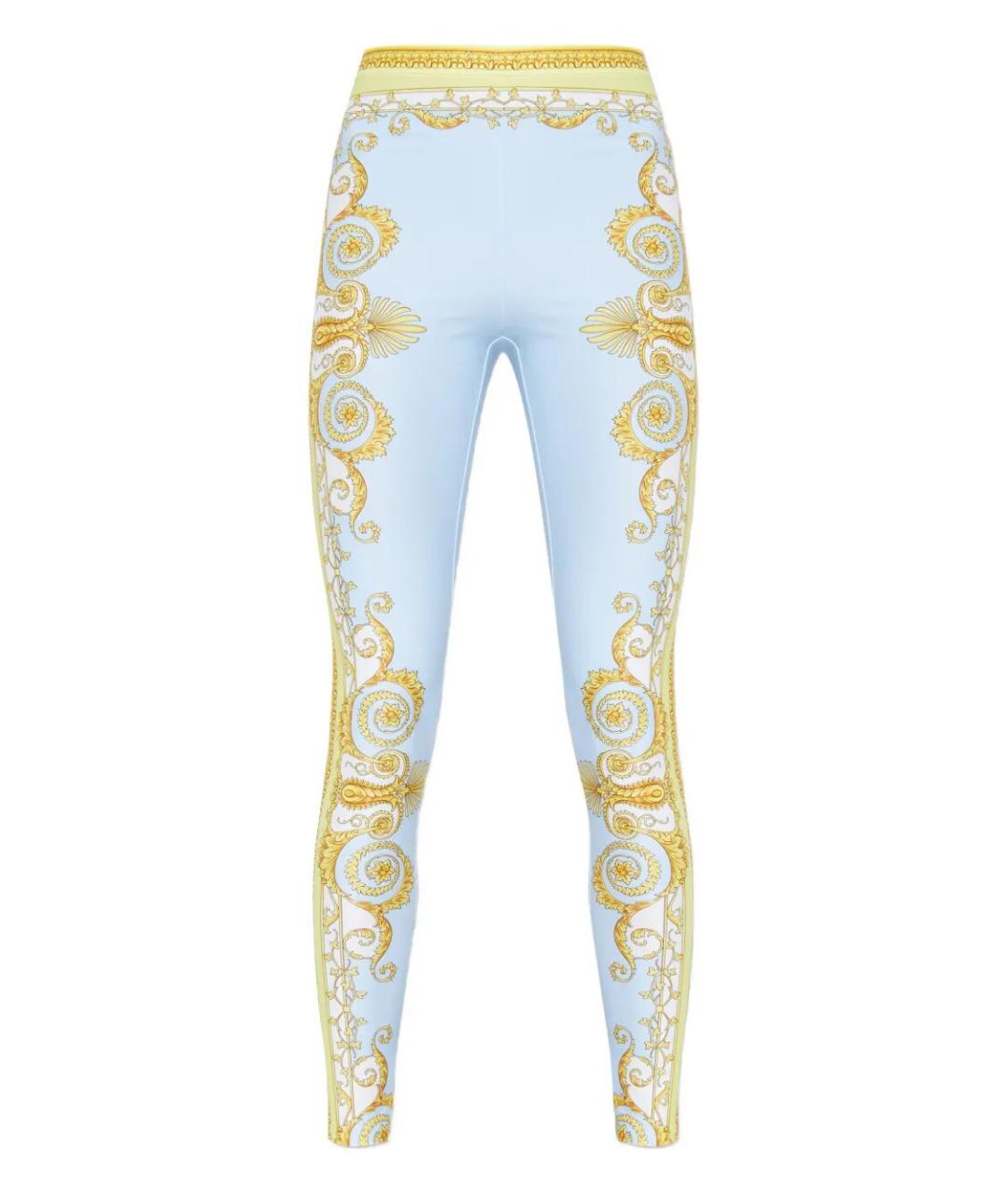 VERSACE Синие полиамидовые леггинсы и велосипедки, фото 1