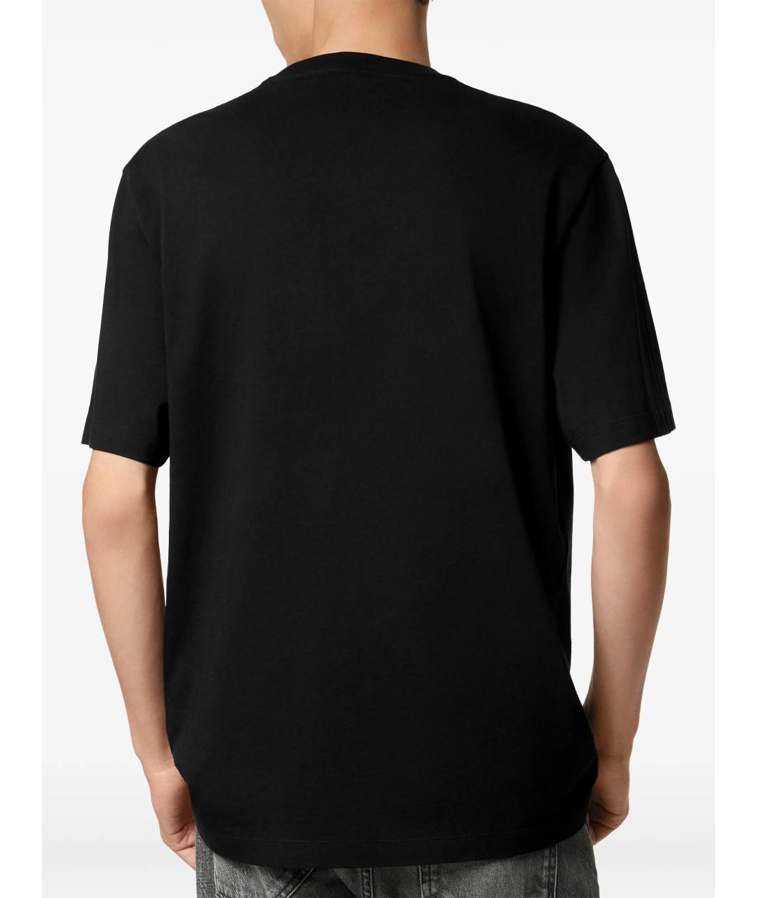 VERSACE Черная хлопковая футболка, фото 3