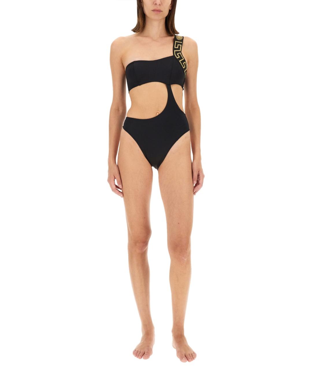 VERSACE Черный полиамидовый купальник, фото 2