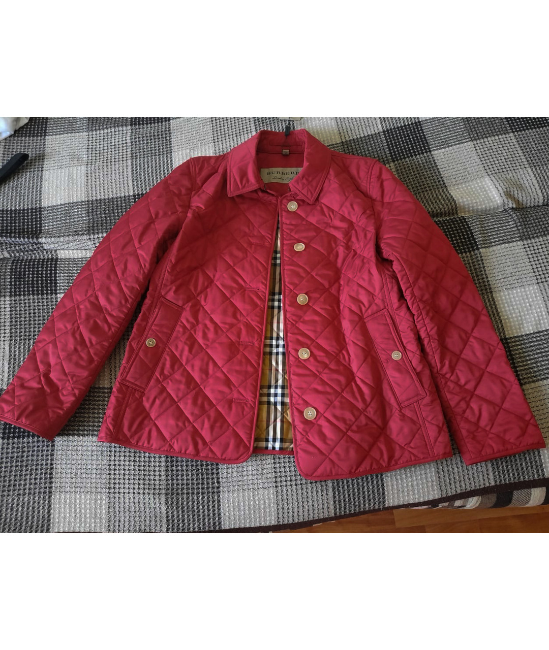 BURBERRY Красная полиэстеровая куртка, фото 9