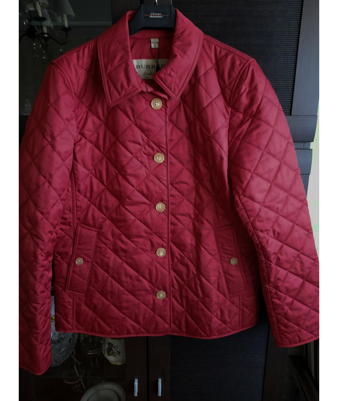 BURBERRY Красная полиэстеровая куртка, фото 6