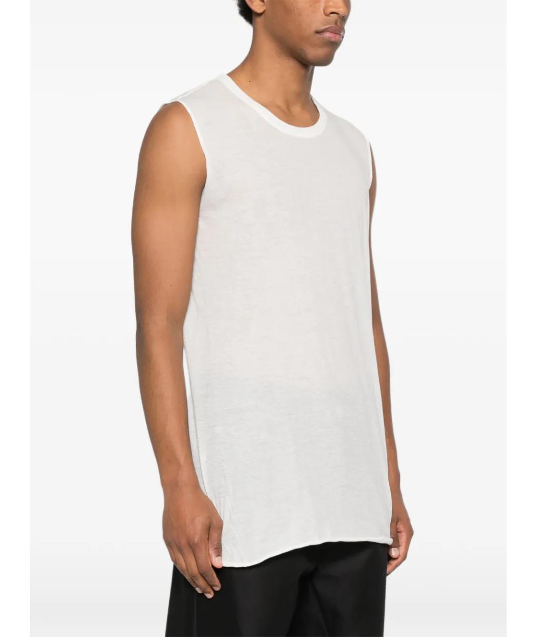 RICK OWENS Белая хлопковая майка, фото 3