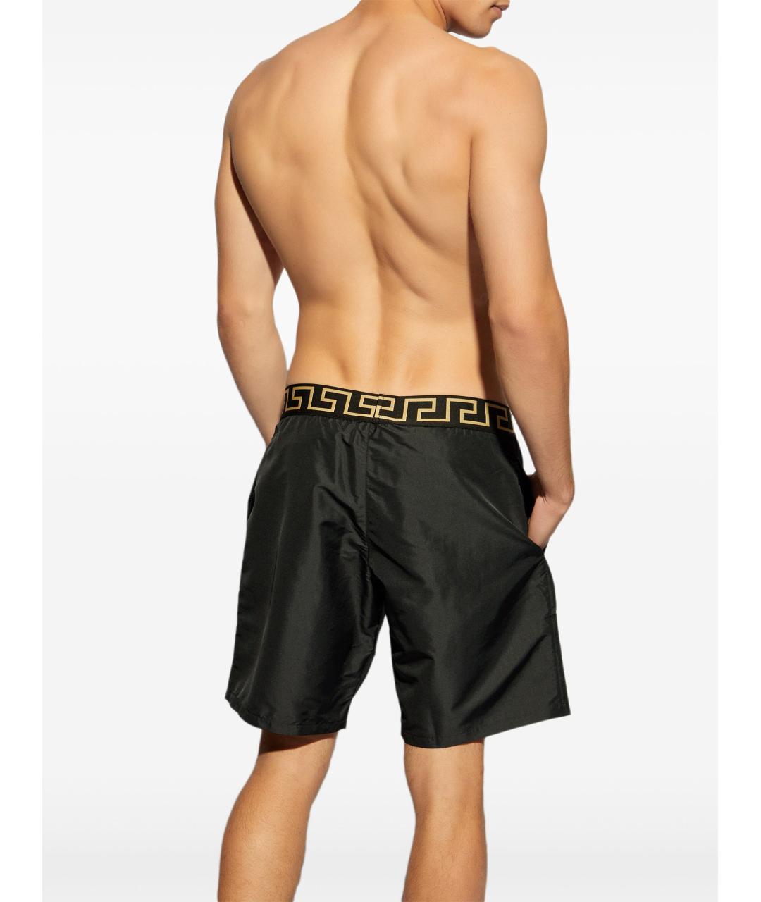 VERSACE Черные полиэстеровые плавки, фото 4
