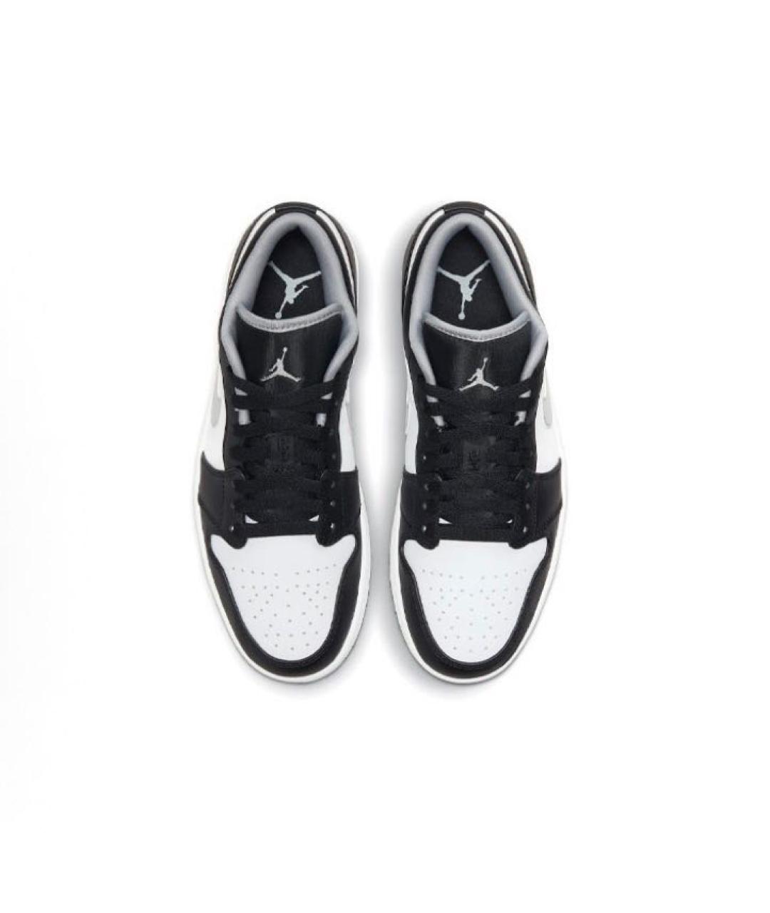 JORDAN Черные кожаные низкие кроссовки / кеды, фото 3